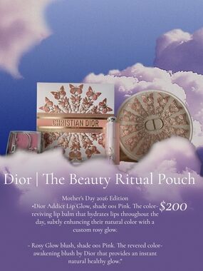 Dior Beauty Ritual Pouch - Pink Lip Glow & Rosy Glow Blush